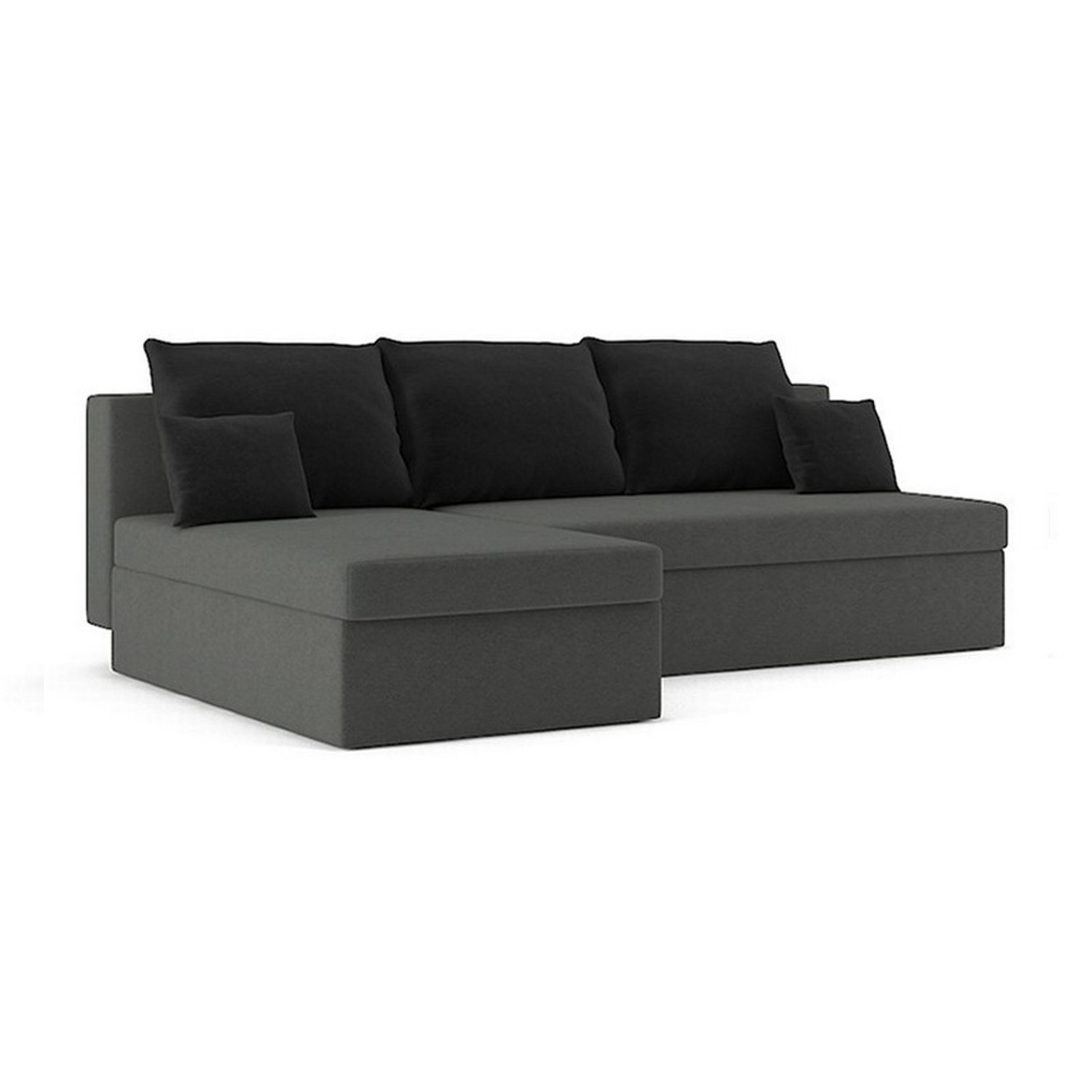 Rozkládací rohová sedací souprava MONAKO MODEL 3 Levá Šedá/černá Signal-nabytek