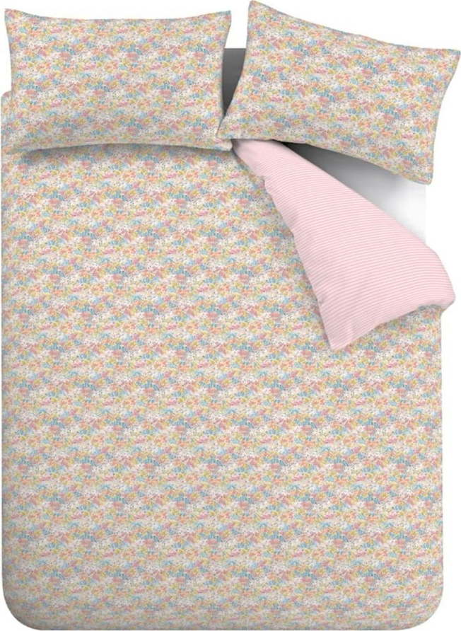 Růžové povlečení na jednolůžko 135x200 cm Darcy Floral – Catherine Lansfield Catherine Lansfield