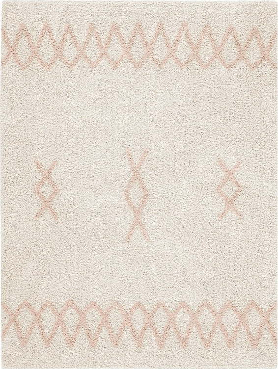 Růžovo-krémový pratelný ručně tkaný bavlněný koberec 170x240 cm Atlas Natural – Lorena Canals Lorena Canals