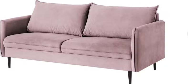 Sametová pohovka v levandulové barvě 203 cm Juli – Ropez Ropez