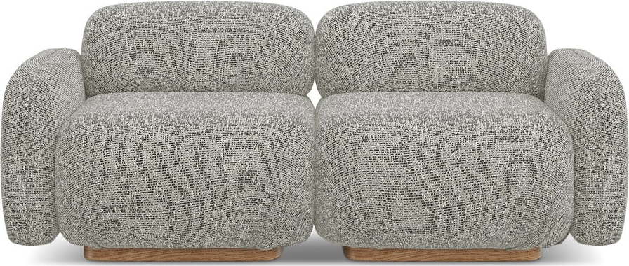 Šedá modulární pohovka 190 cm Ailani – Makamii Makamii