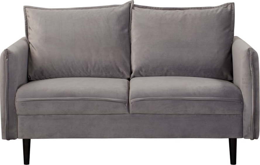 Šedá sametová pohovka 138 cm Juli – Ropez Ropez