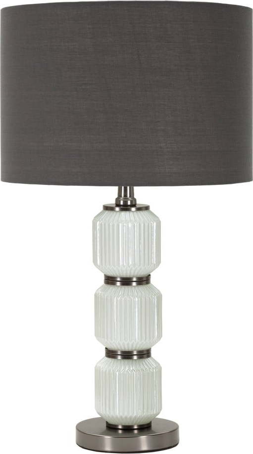 Šedá stolní lampa s textilním stínidlem (výška 57 cm) Bright – Mauro Ferretti Mauro Ferretti