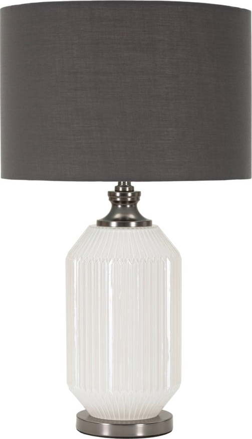 Šedá stolní lampa s textilním stínidlem (výška 65 cm) Brighty – Mauro Ferretti Mauro Ferretti