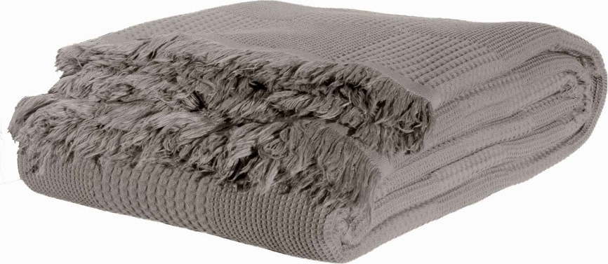 Šedý bavlněný přehoz 140x200 cm Russel – Mijolnir Mijolnir