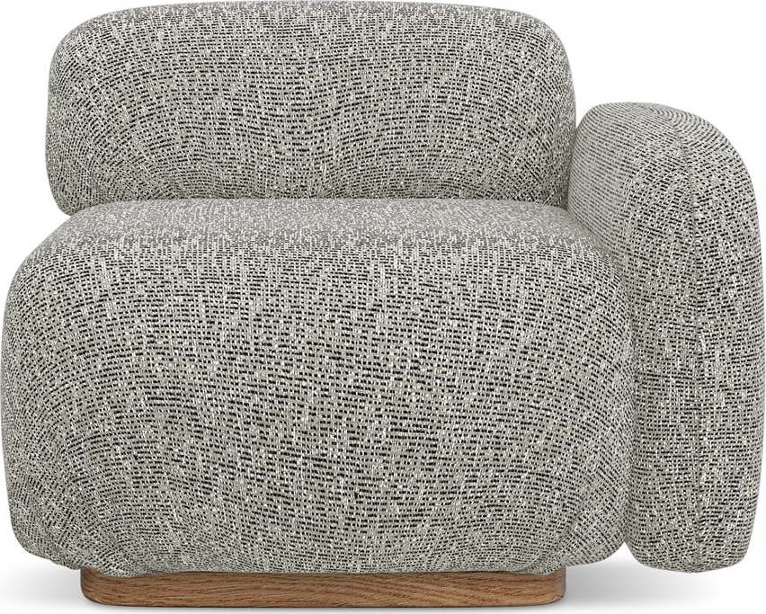 Šedý modul pohovky (pravý roh) Ailani – Makamii Makamii