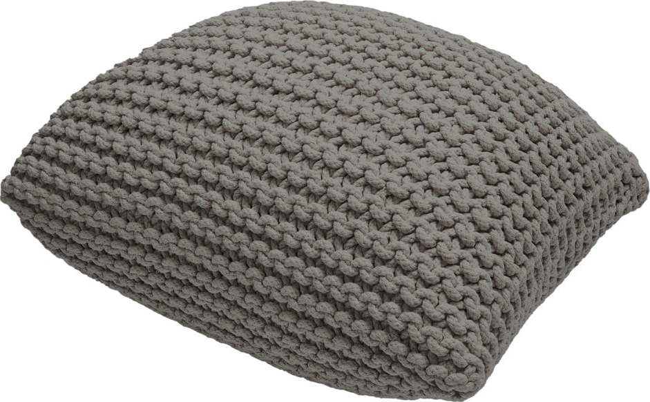 Šedý polštářový puf Bonami Essentials Knit Bonami Essentials