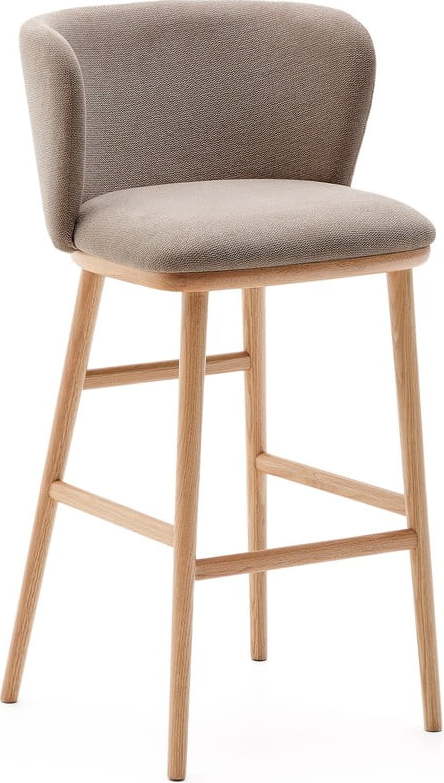 Světle hnědá barová židle (výška sedáku 75