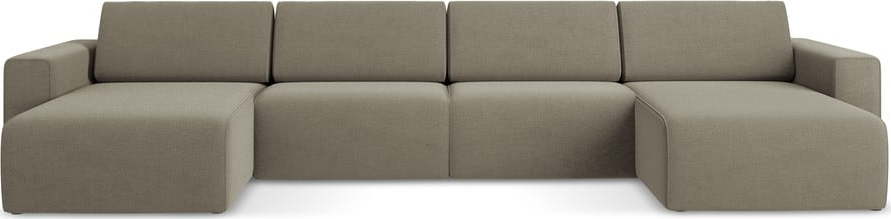 Světle hnědá rohová pohovka Kalea – Makamii Makamii