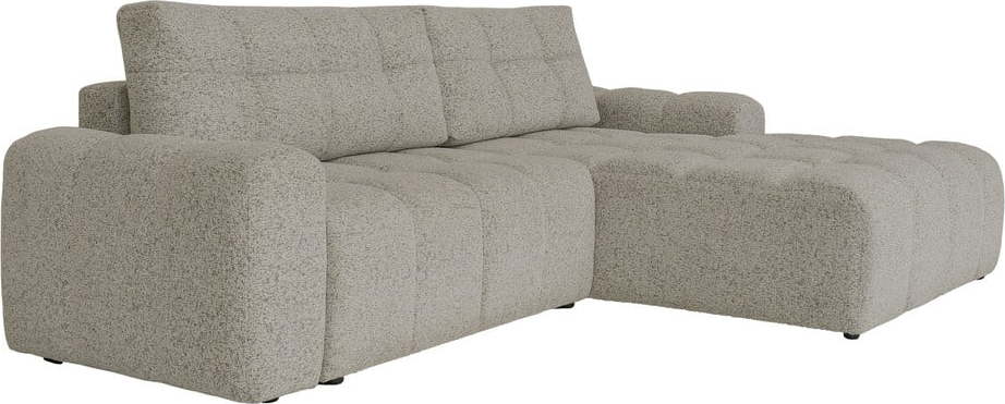 Světle hnědá rozkládací modulární rohová pohovka s úložným prostorem(pravý roh) Lulu – Miuform Miuform