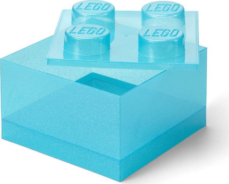 Světle modrý plastový dětský úložný box 25x25x18 cm – LEGO® LEGO