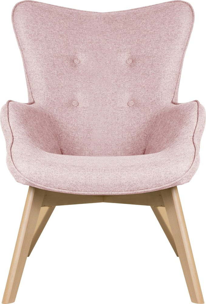 Světle růžové křeslo Niko – Ropez Ropez