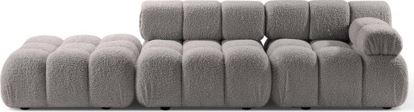 Světle šedá modulární pohovka z textilie bouclé 288 cm Bellis – Micadoni Micadoni