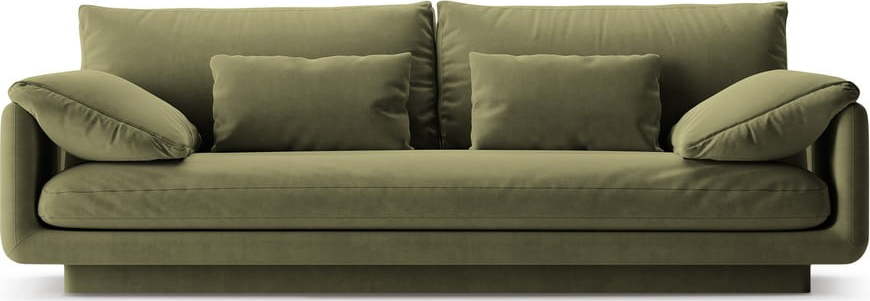 Světle zelená sametová pohovka 220 cm Torino – Micadoni Micadoni