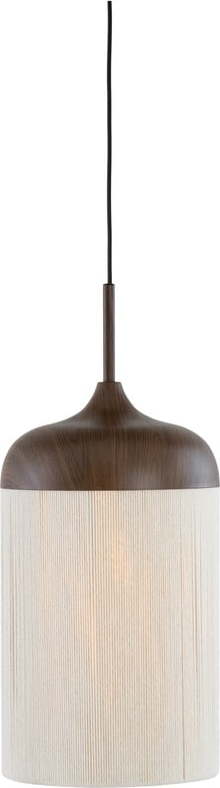 Tmavě hnědé závěsné svítidlo s textilním stínidlem ø 22 cm Dania – Light & Living Light & Living