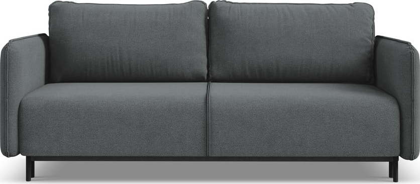 Tmavě šedá rozkládací/s úložným prostorem pohovka 226 cm Luana – Makamii Makamii