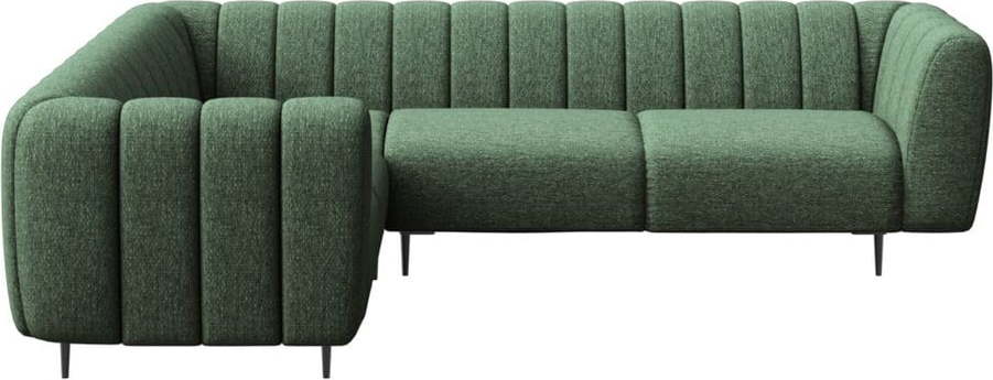 Tmavě zelená rohová pohovka (levý roh/do L) Shel – Ghado Ghado