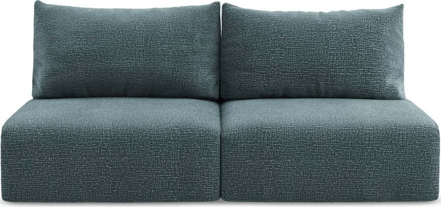 Tyrkysová rozkládací/s úložným prostorem pohovka 216 cm Kalena – Makamii Makamii