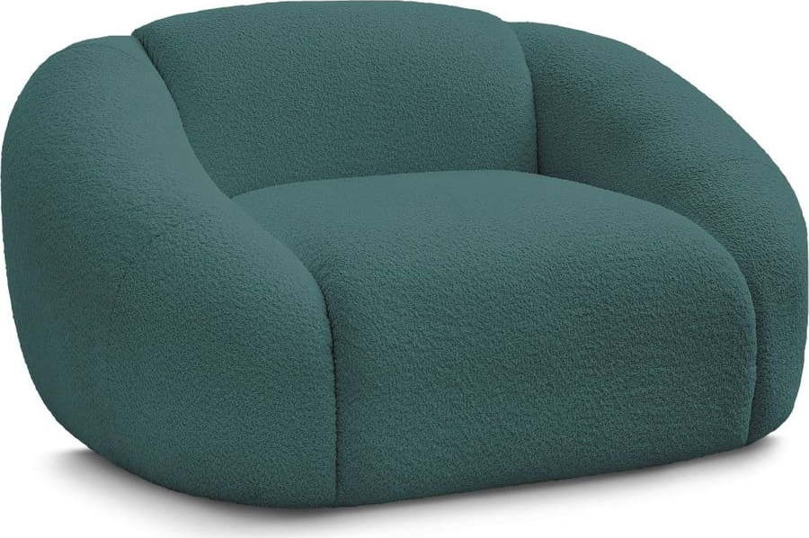 Tyrkysové křeslo z textilie bouclé Tina – Bobochic Paris Bobochic Paris