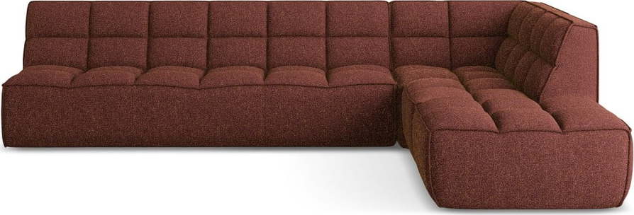 Vínová modulární rohová pohovka (variabilní roh) Kalai – Makamii Makamii