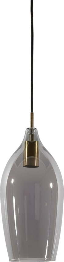 Závěsné svítidlo se skleněným stínidlem v tmavě šedo-bronzové barvě ø 17 cm Lukaro – Light & Living Light & Living