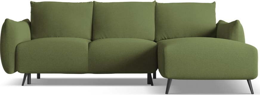 Zelená rohová pohovka (pravý roh) Malie – Makamii Makamii