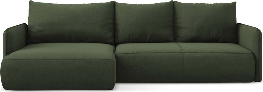 Zelená rozkládací/s úložným prostorem rohová pohovka (levý roh) Nanea – Makamii Makamii