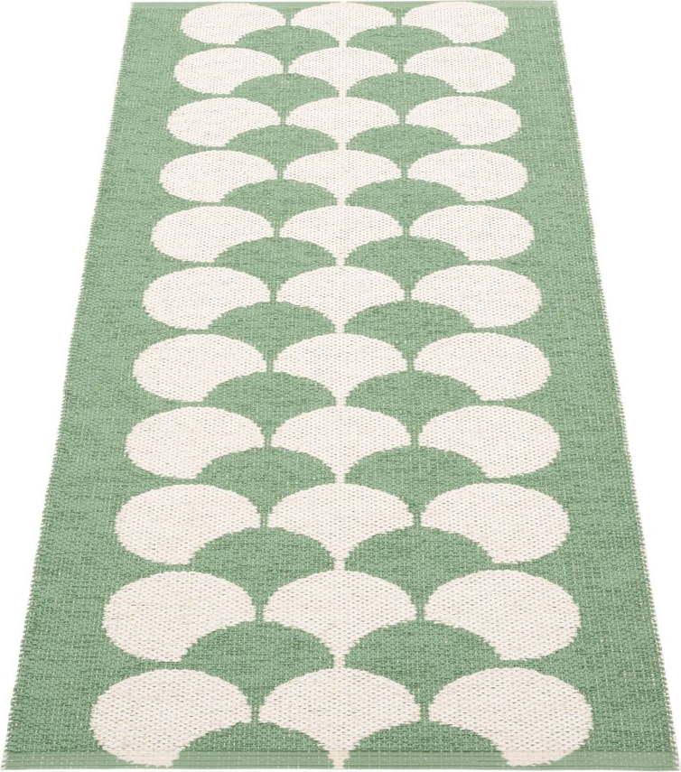 Zeleno-krémový vnitřní a venkovní běhoun 70x150 cm Poppy Oregano – Pappelina Pappelina