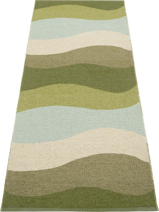 Zelený vnitřní a venkovní běhoun 70x200 cm Urvi Woods – Pappelina Pappelina