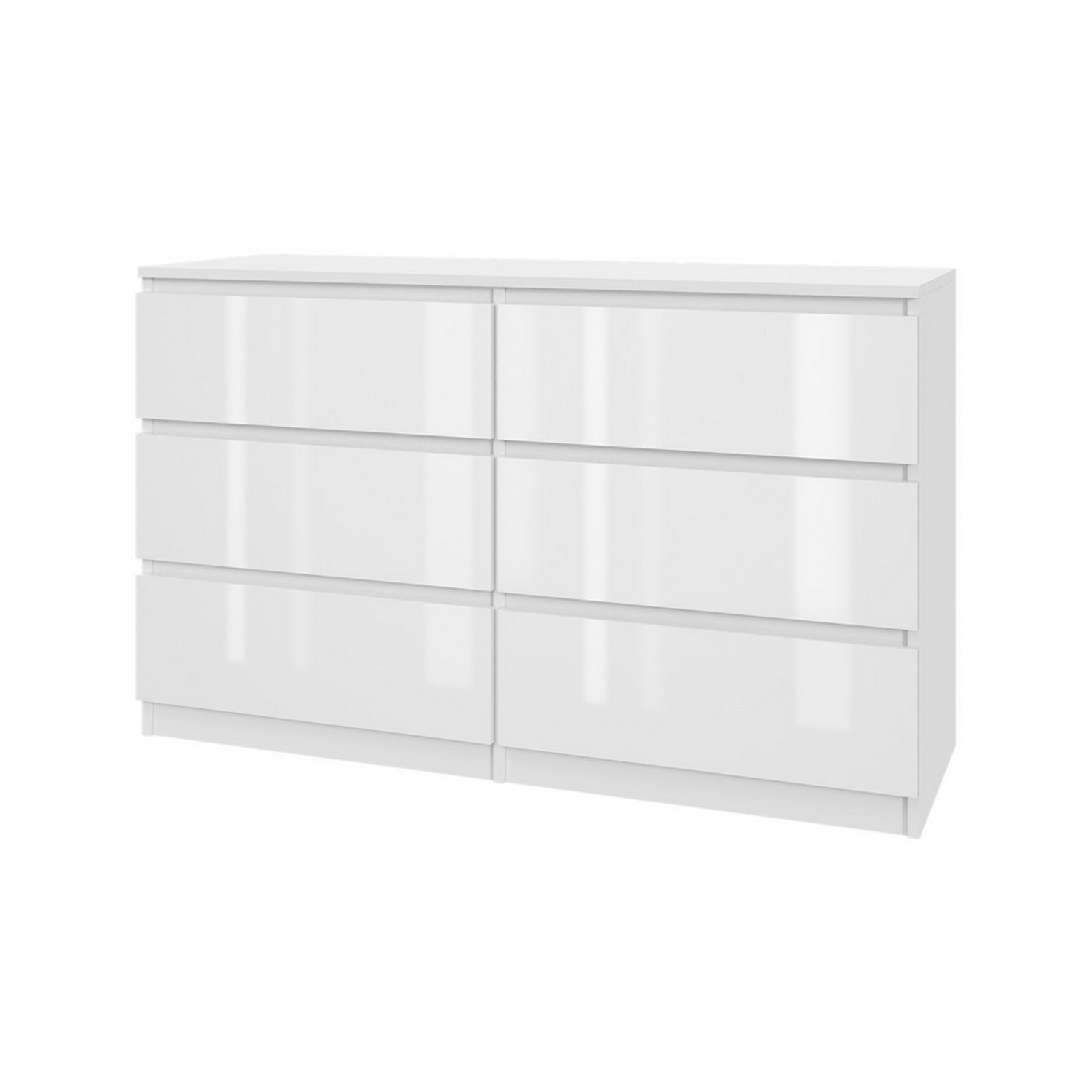 Komoda 120/6 - bílý lesk SG-nábytek