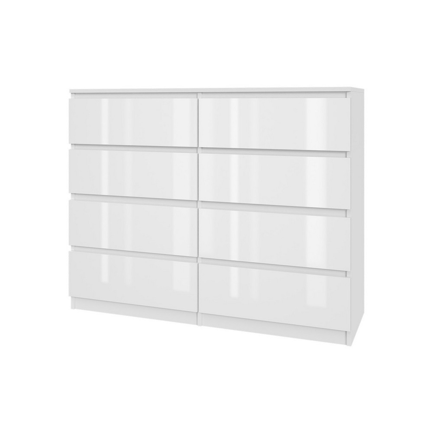 Komoda 120/8 - bílý lesk SG-nábytek