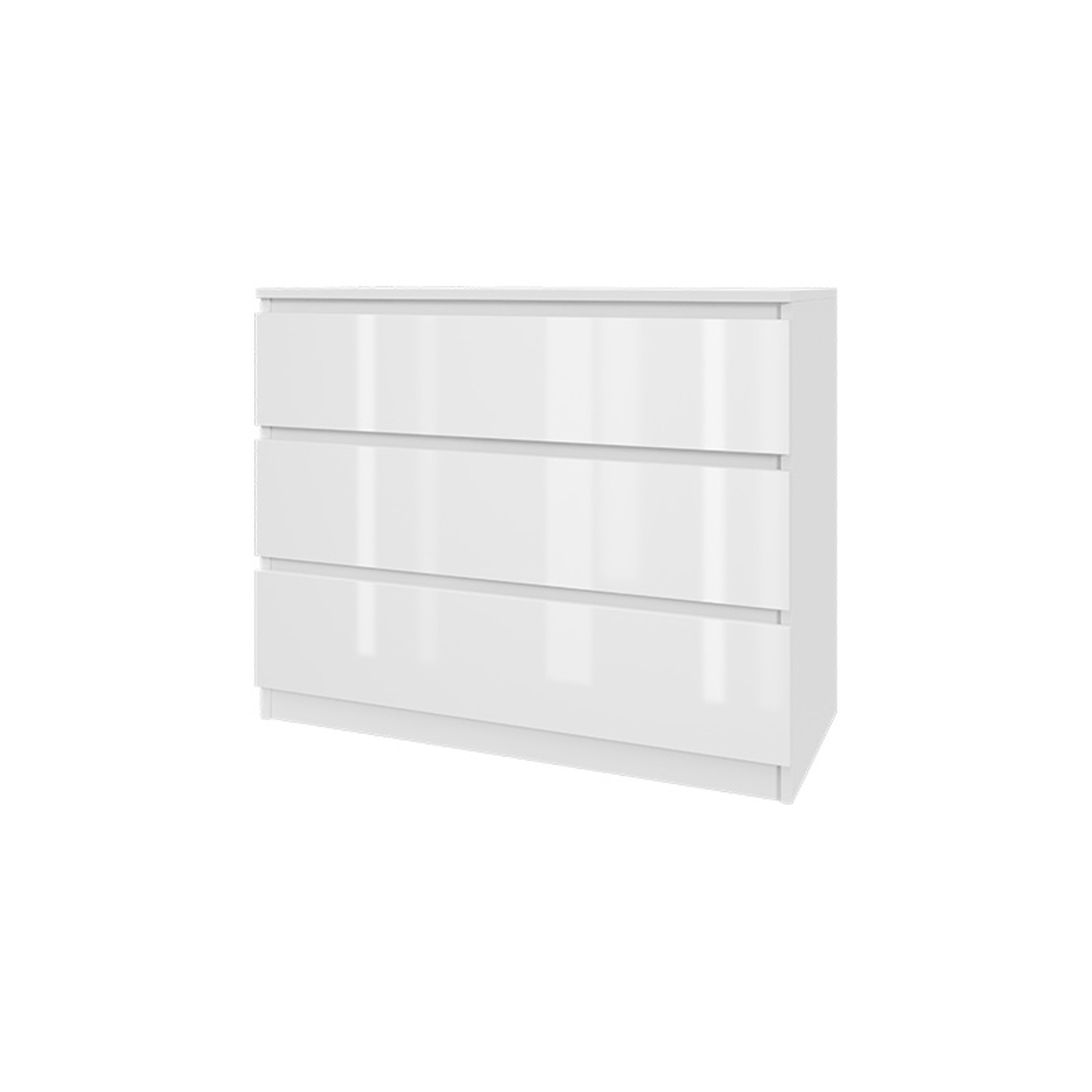 Komoda 90/3 - bílý lesk SG-nábytek