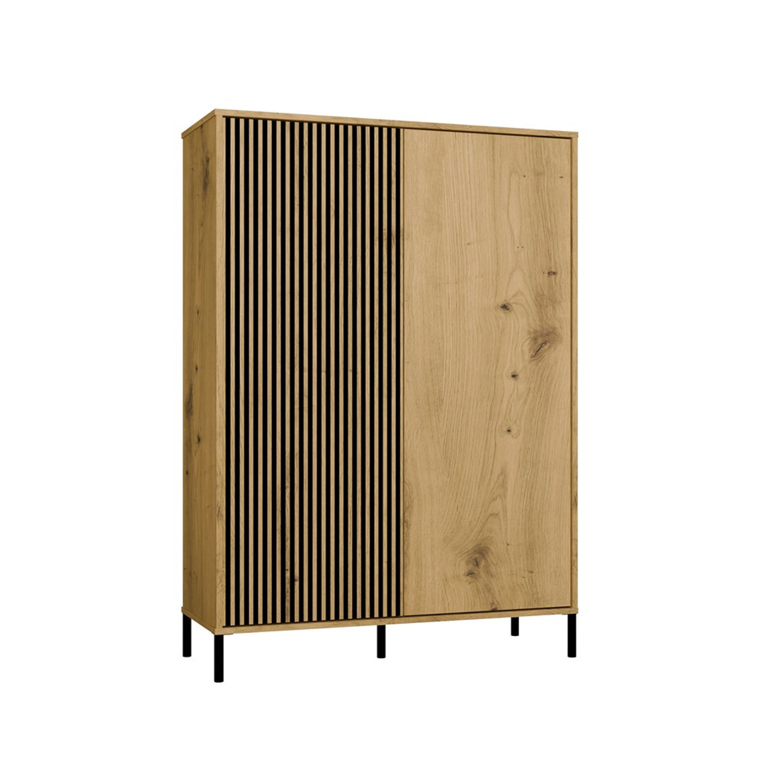 Policový regál KAMARO 2DD SLIM/hladký - dub artisan TOP Nábytek