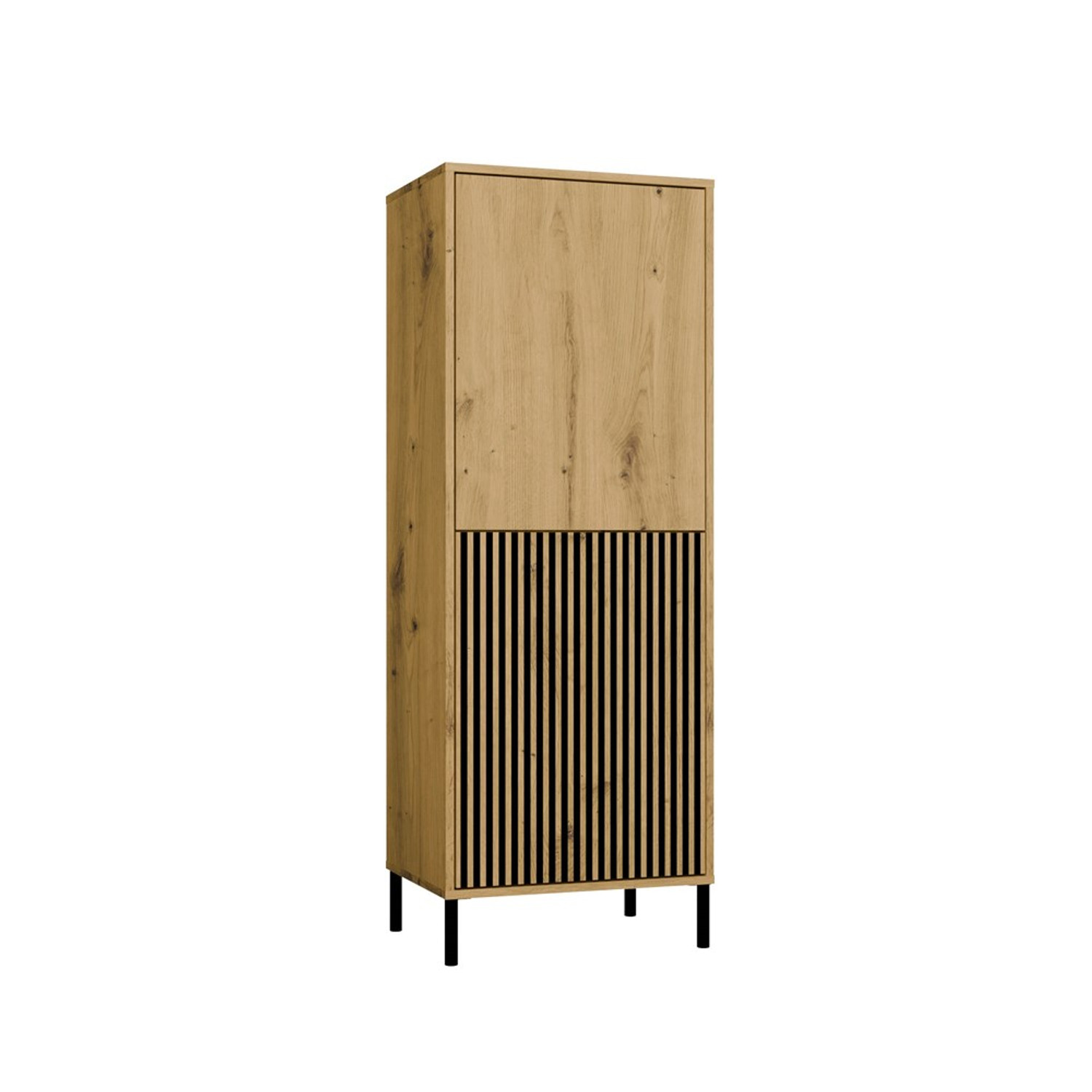 Policový regál KAMARO 2DK SLIM/hladký - dub artisan TOP Nábytek