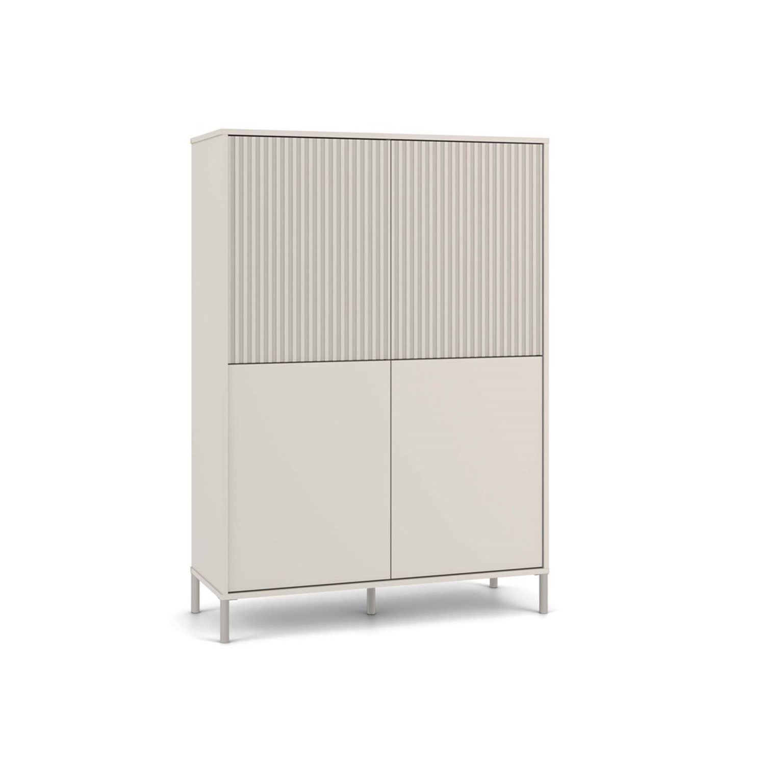 Policový regál KAMARO 4DK SLIM/hladký - béžová TOP Nábytek