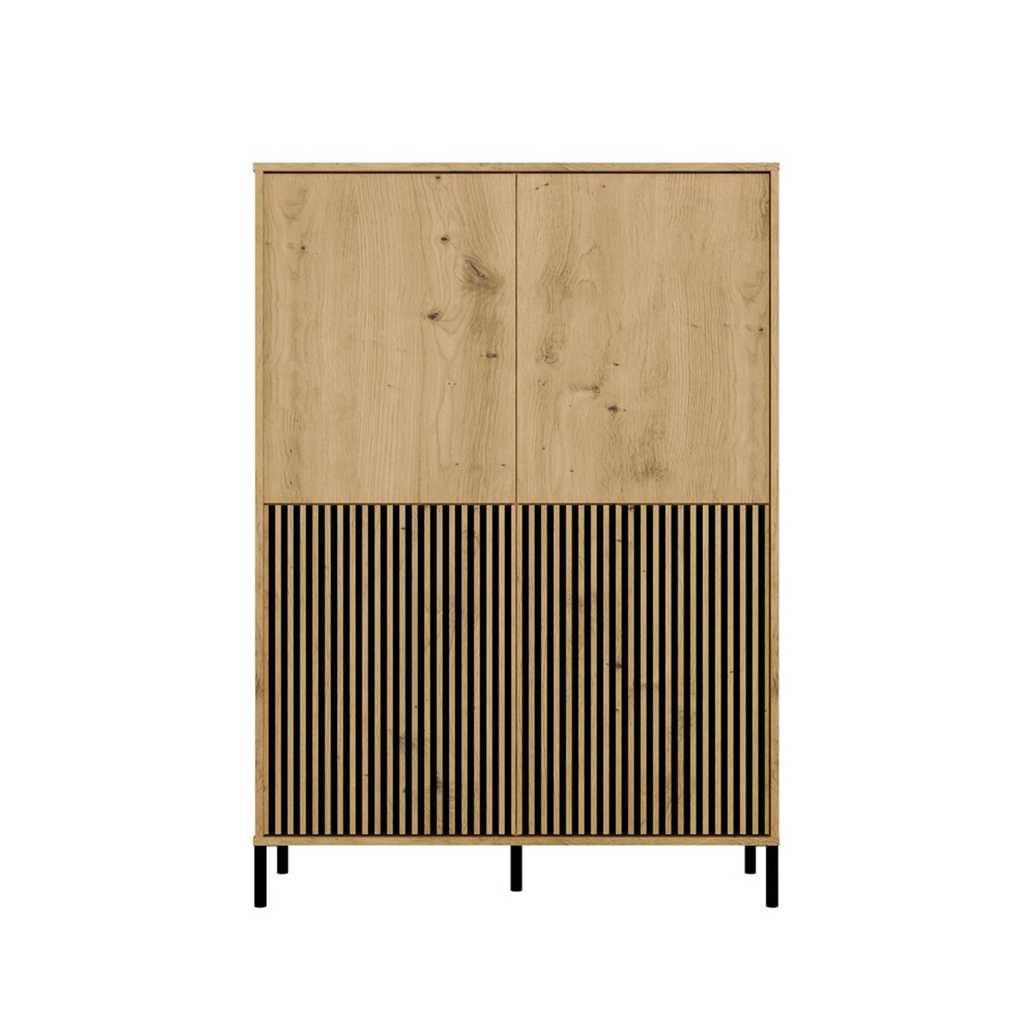 Policový regál KAMARO 4DK SLIM/hladký - dub artisan TOP Nábytek