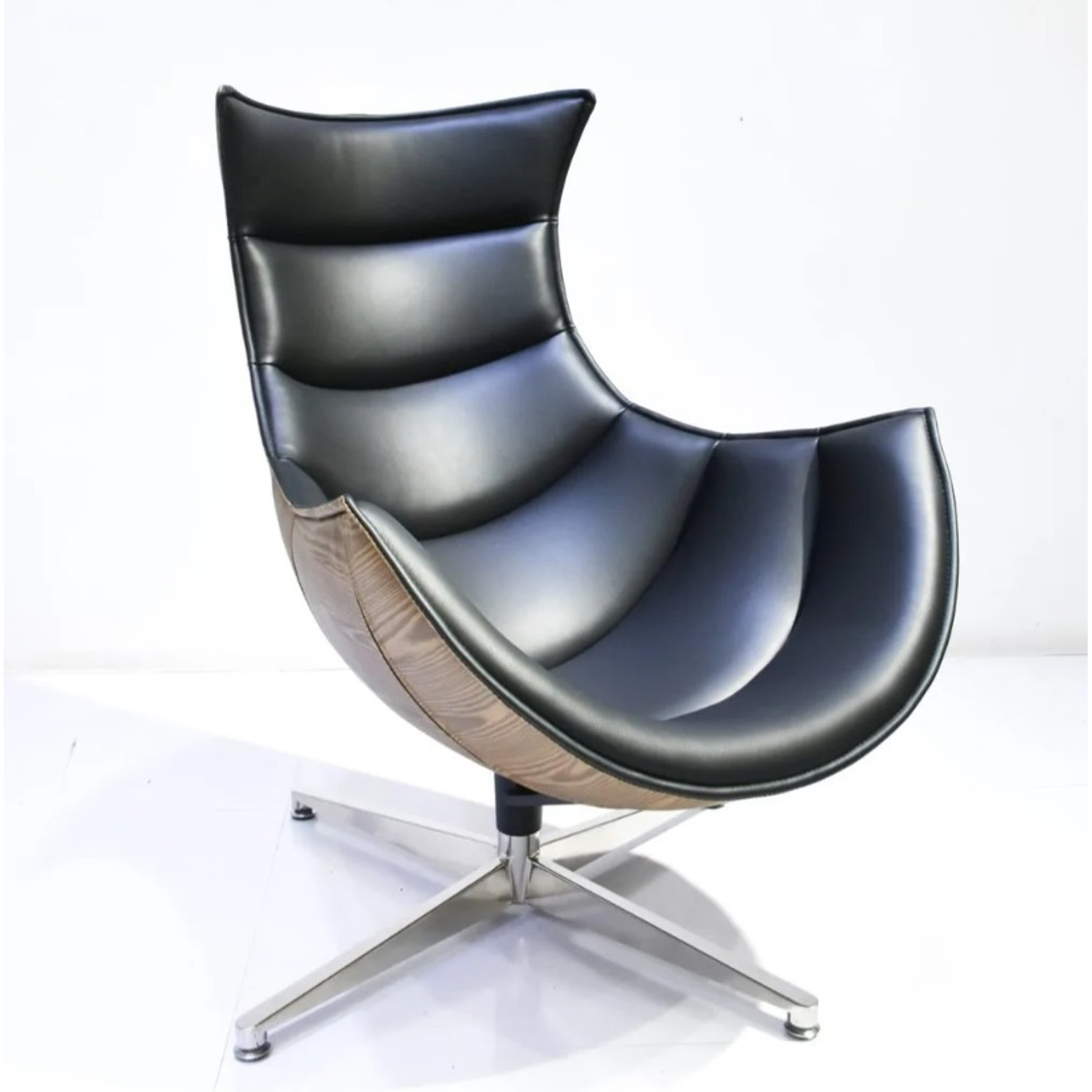 Relaxační křeslo LUXOR Černá/dřevo SG-nábytek