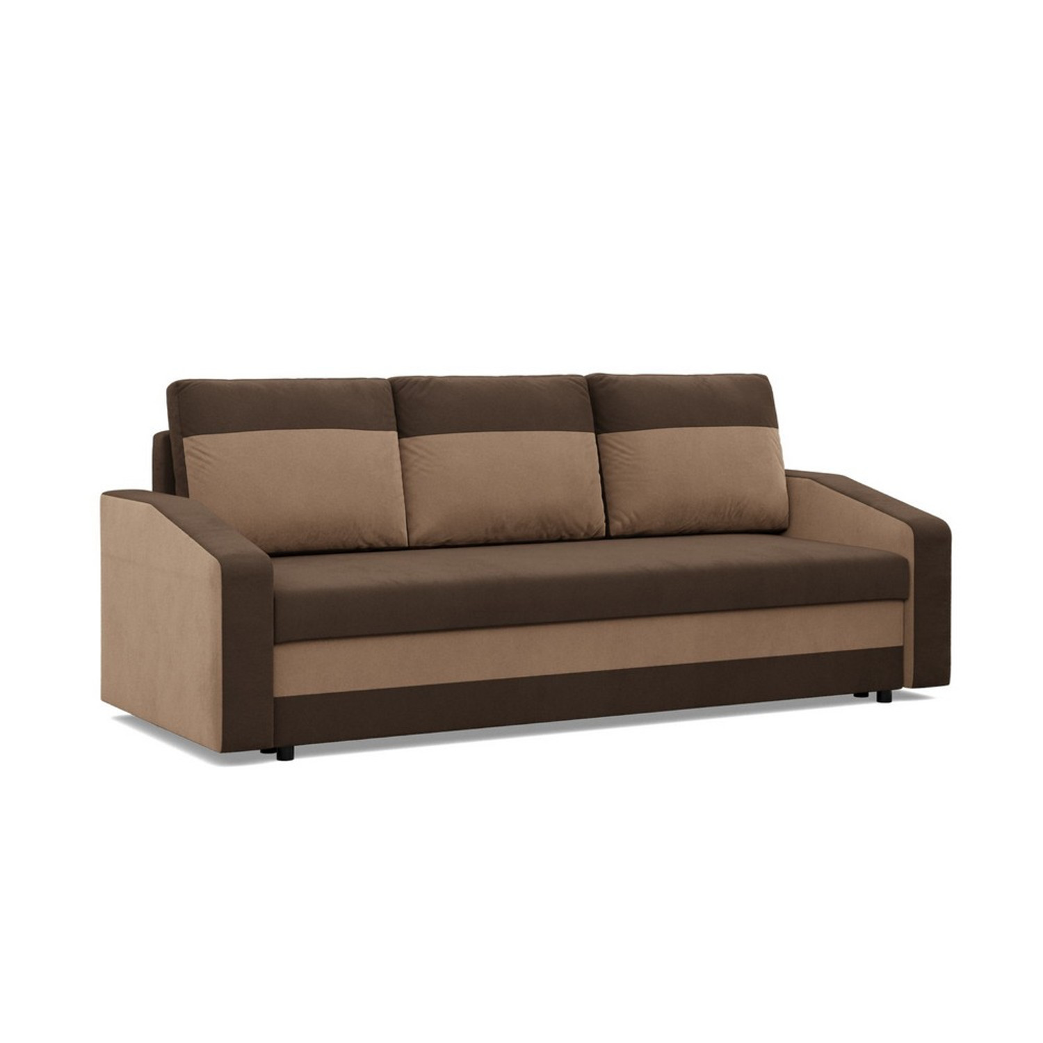 Velká rozkládací pohovka HEWLET model 3 Hnědá/cappuccino SG-nábytek