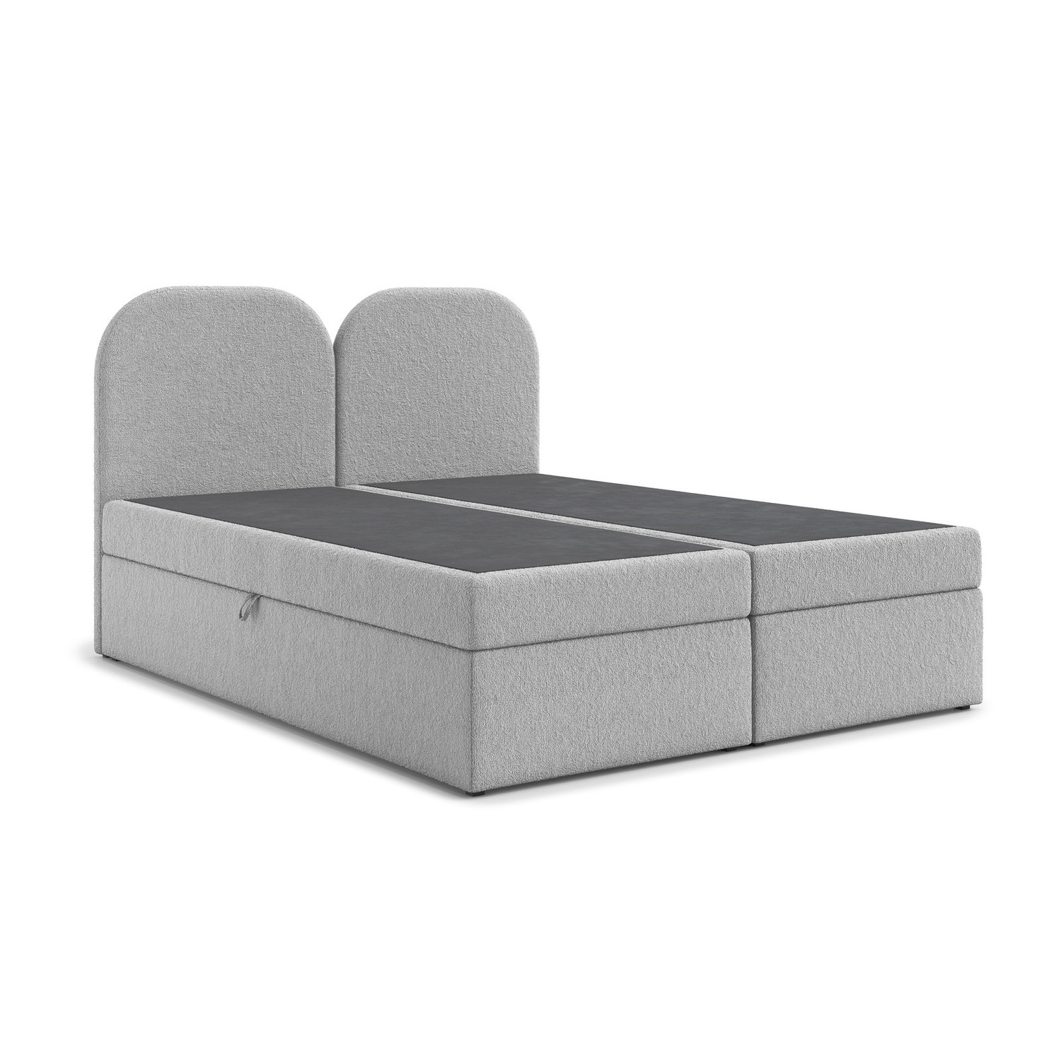 Čalouněná postel COMO s úložným prostorem 140x200 cm Šedá I RIMALL