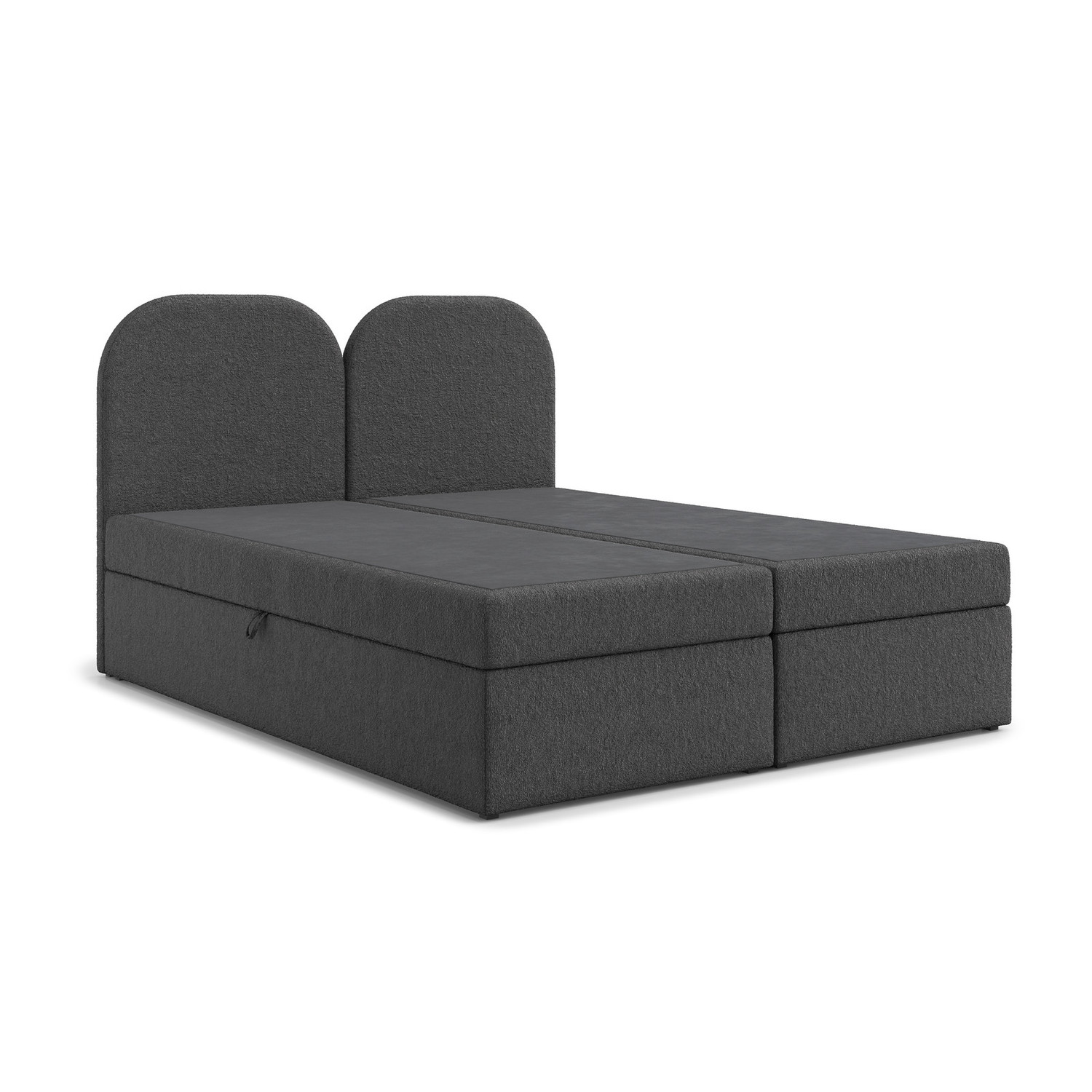 Čalouněná postel COMO s úložným prostorem 180x200 cm Šedá RIMALL