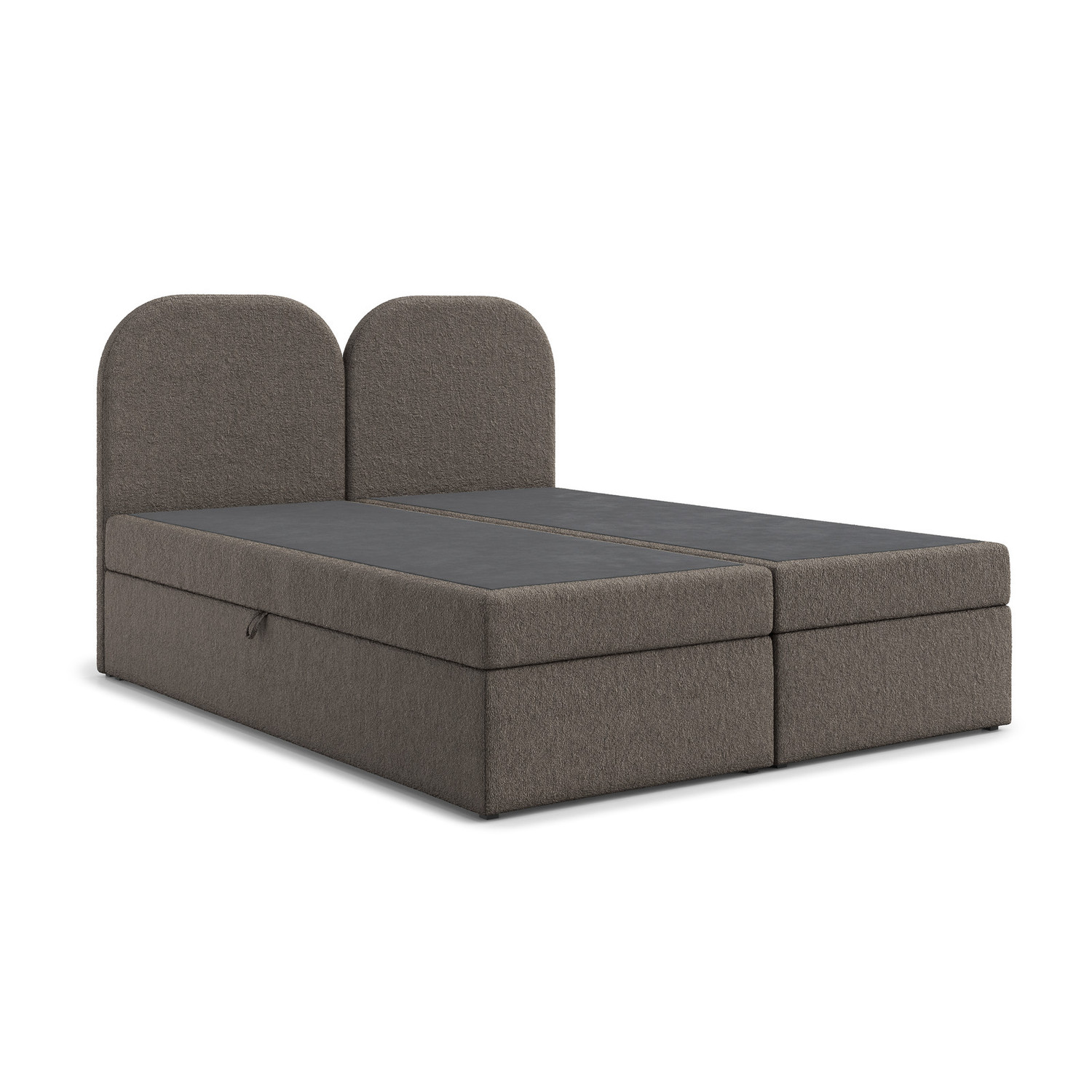 Čalouněná postel COMO s úložným prostorem 200x200 cm Hnědá RIMALL