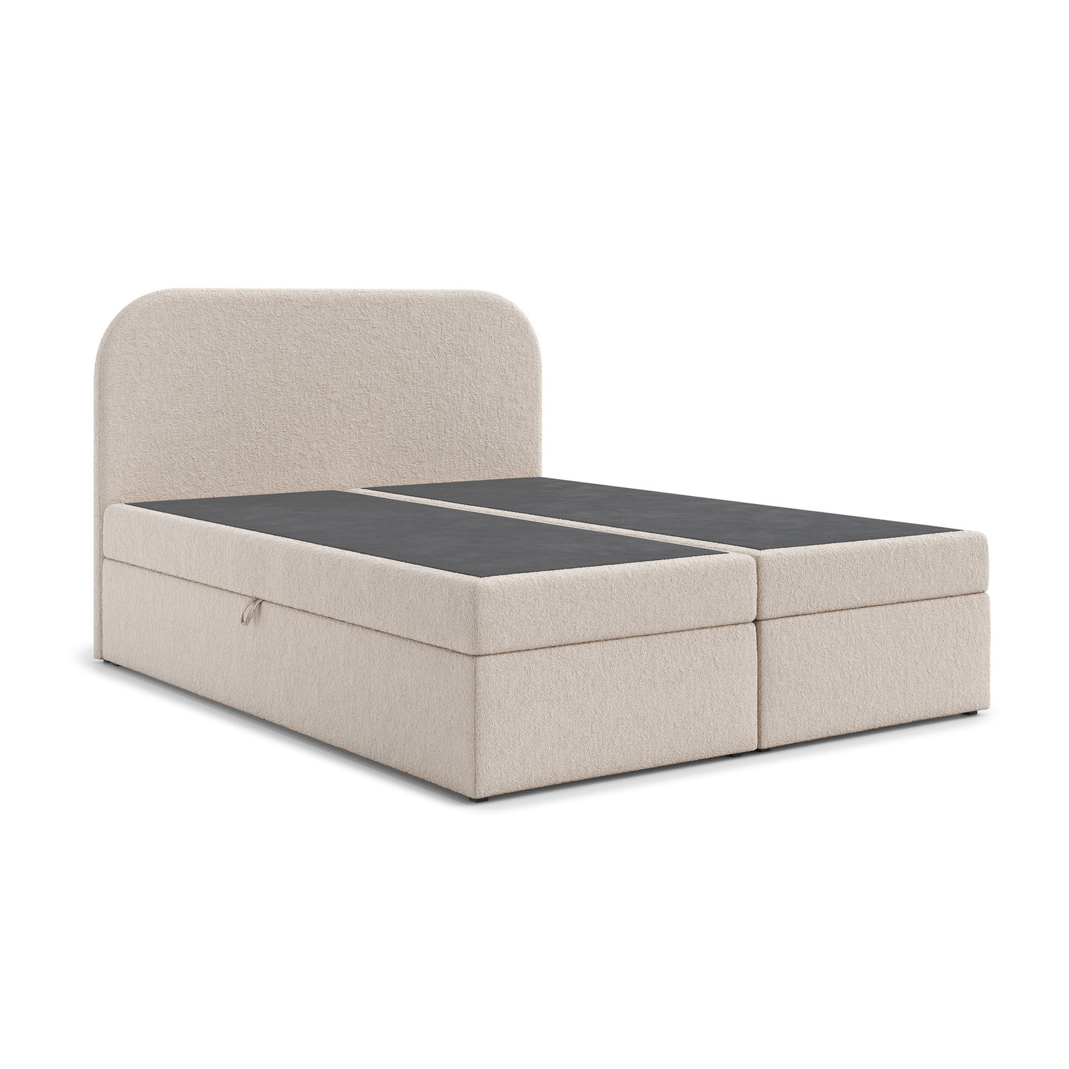 Čalouněná postel LARO s úložným prostorem 140x200 cm Hnědá RIMALL