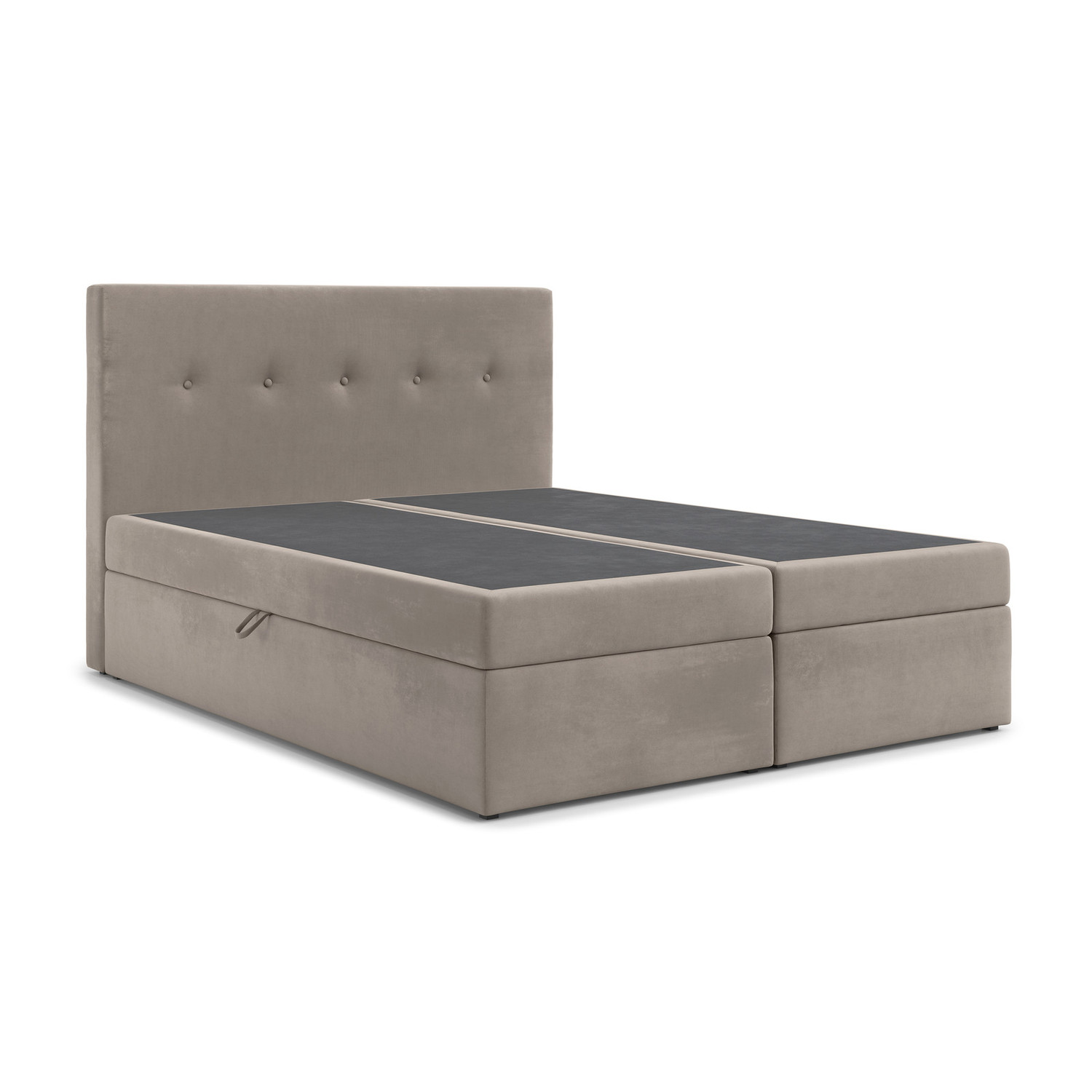 Čalouněná postel LUCCA s úložným prostorem 200x200 cm Hnědá RIMALL