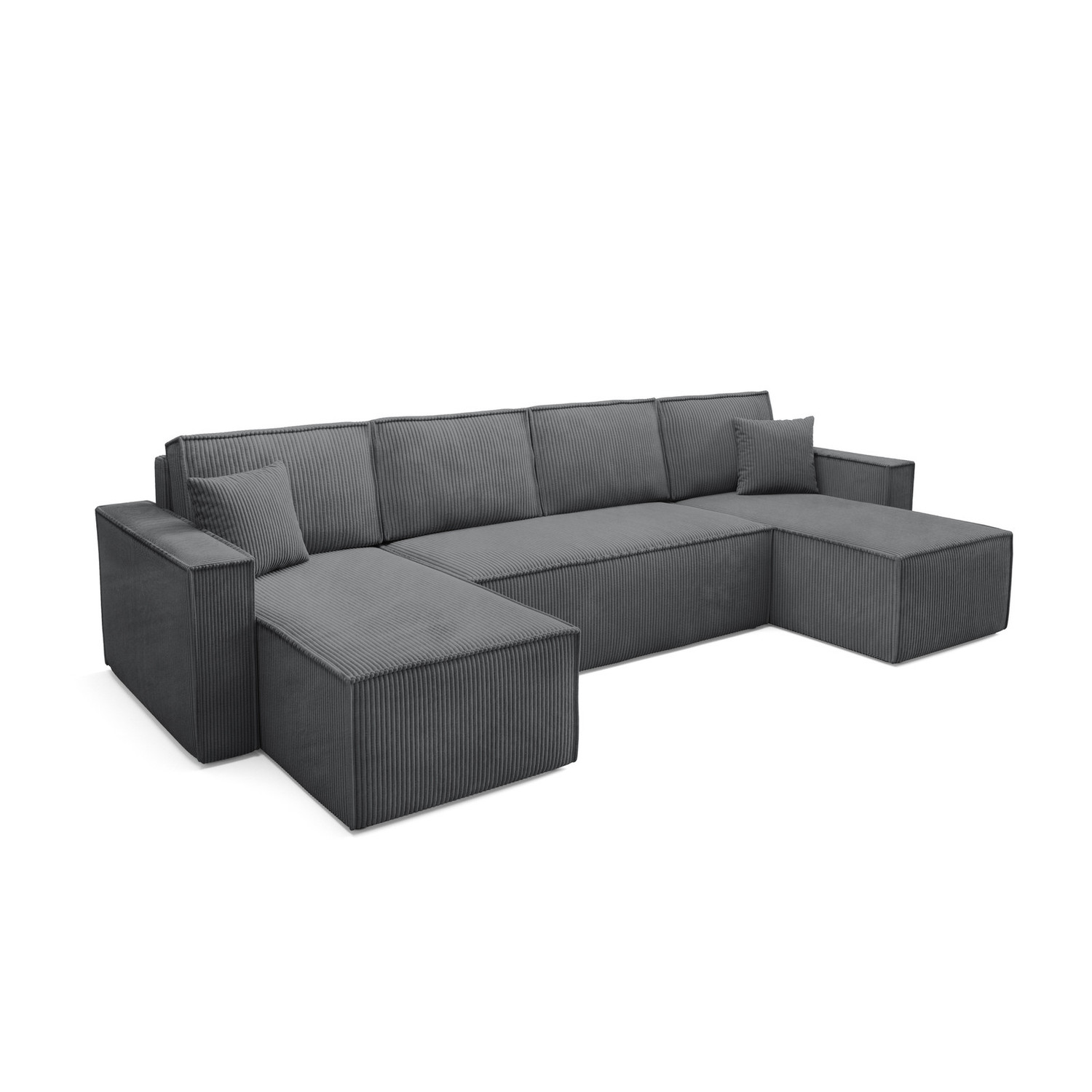 Rozkládací sedací souprava BASIC U Šedá SG nabytek