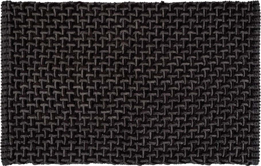 Antracitová textilní koupelnová předložka 50x80 cm Ecoli – Wenko WENKO