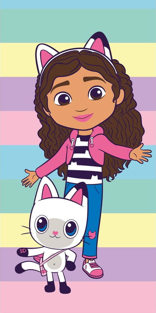 Bavlněná dětská osuška 70x140 cm Gabby´s Dollhouse Colors – Jerry Fabrics Jerry Fabrics