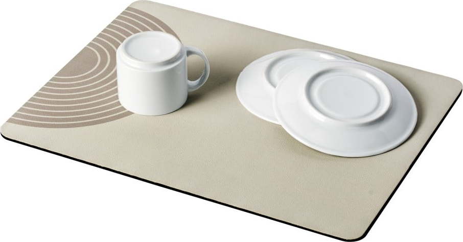 Béžová gumová odkapávací podložka na nádobí 40x30 cm Dima – Wenko WENKO