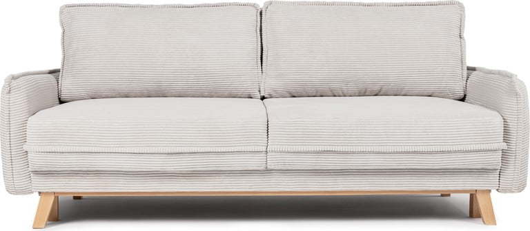 Béžová manšestrová rozkládací/s úložným prostorem pohovka 218 cm Tori - II. jakost – Bonami Selection Bonami Selection