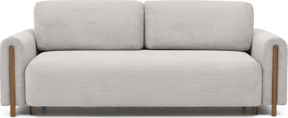 Béžová manšestrová rozkládací/s úložným prostorem pohovka 244 cm Arcadova – ELTAP ELTAP