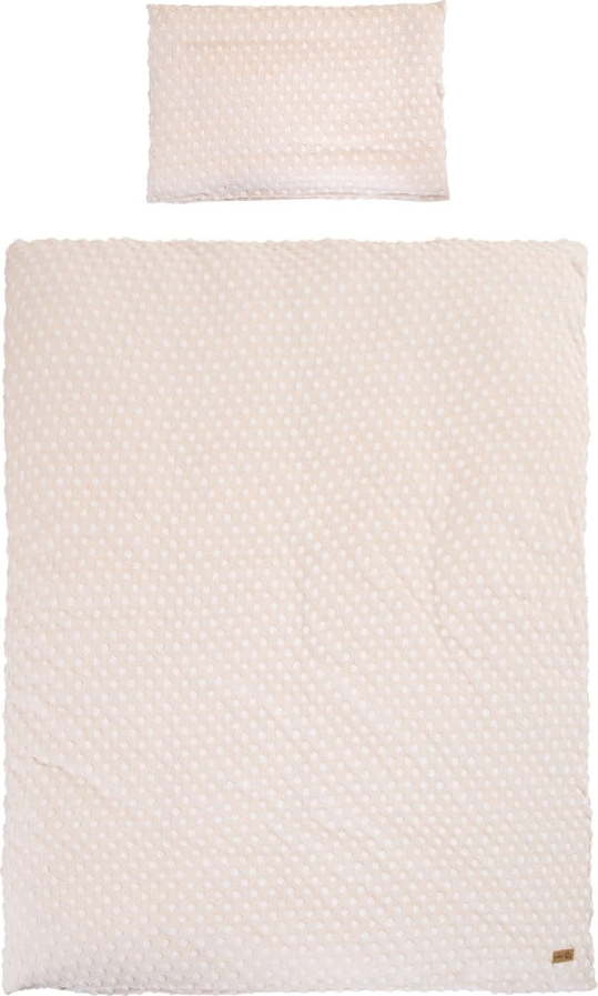 Béžové dětské povlečení do postýlky s příměsí bavlny 100x135 cm Frosty Almond – Roba Roba